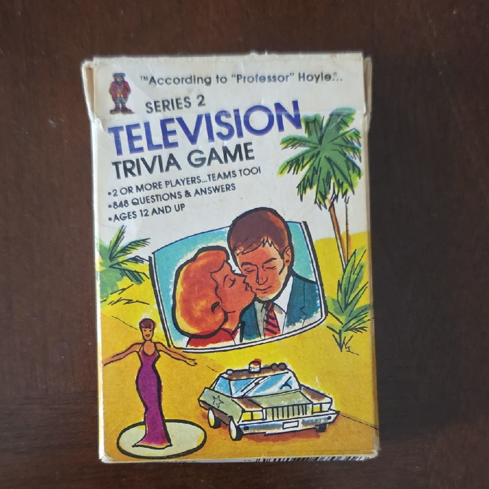 Vintage 1984 Professor Hoyle Pocket Television TV Game Card Deck Series 2 Hoyle